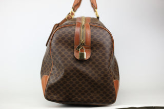 Celine Vintage Brown Macadam Triomphe Canvas Bag