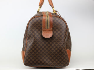 Celine Vintage Brown Macadam Triomphe Canvas Bag