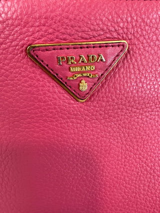 Prada Peonia Pin Vitello Daino Leather Crossbody Full Set