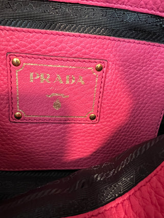 Prada Peonia Pin Vitello Daino Leather Crossbody Full Set