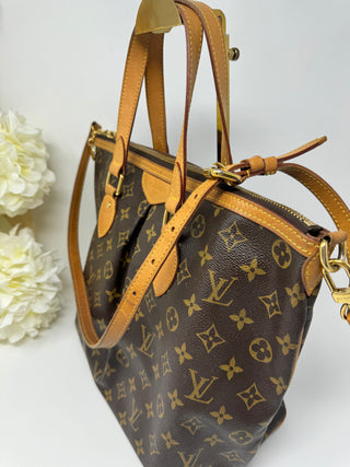 LOUIS VUITTON Palermo PM Monogram Canvas Shoulder Bag Brown