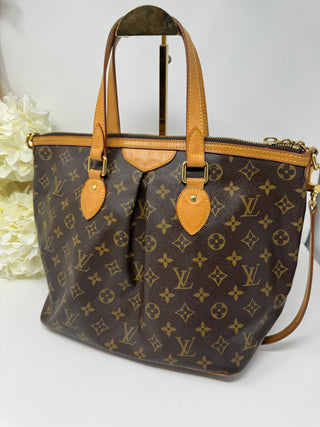 LOUIS VUITTON Palermo PM Monogram Canvas Shoulder Bag Brown