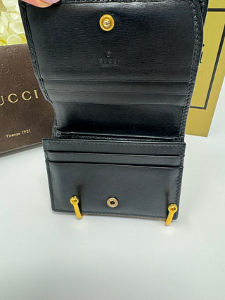 GUCCI Web Accent Leather Wallet