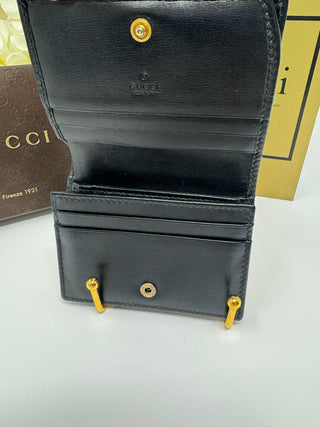 GUCCI Web Accent Leather Wallet