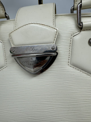 Louis Vuitton White Epi Leather Bowling Montaigne GM Bag