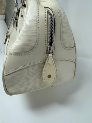 Louis Vuitton White Epi Leather Bowling Montaigne GM Bag