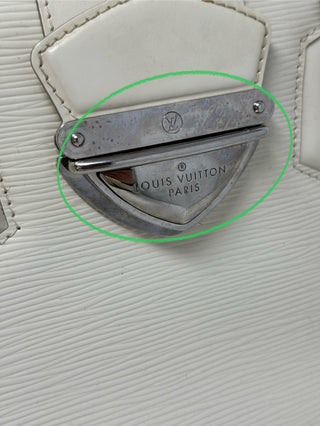 Louis Vuitton White Epi Leather Bowling Montaigne GM Bag