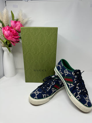 Gucci Canvas Printed Sneakers Size 8 plus Men