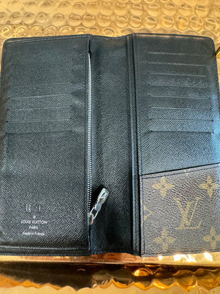 LOUIS VUITTON  PORTEFEUILLE BRAZA MONOGRAM MACASSAR MEN'S BROWN WALLET