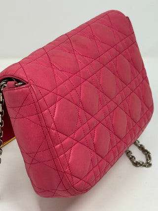 CHRISTIAN DIOR Pink Miss Dior Cannage Lambskin Flap SHW Crossbody Bag