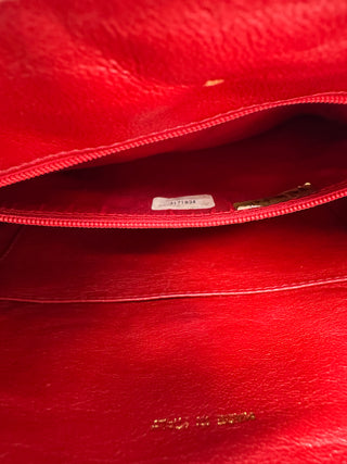 Red CHANEL Caviar Camera Bag 24 Gold plated hardware crossbody bag