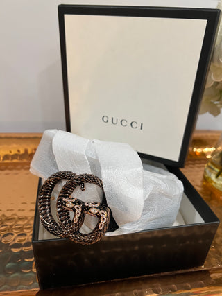 NWT (New w/ Tags) Gucci Double GG Snake Belt 85cm